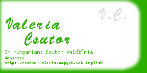 valeria csutor business card